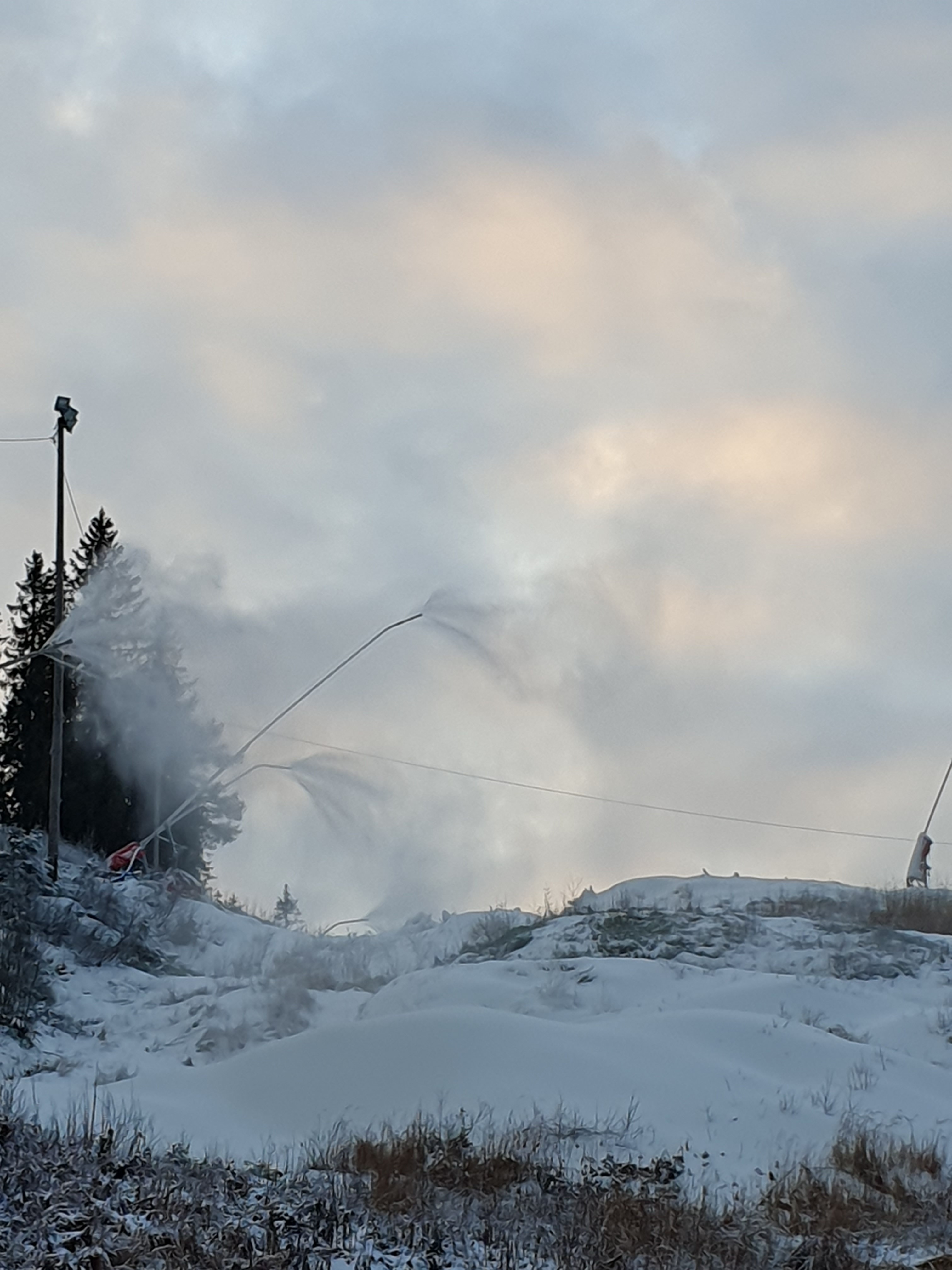 Turbofjøla lager snø